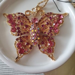 New Betsey Johnson Butterfly Necklace